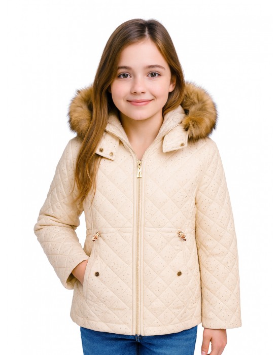 Girls Jacket Quilted Magic Pearl